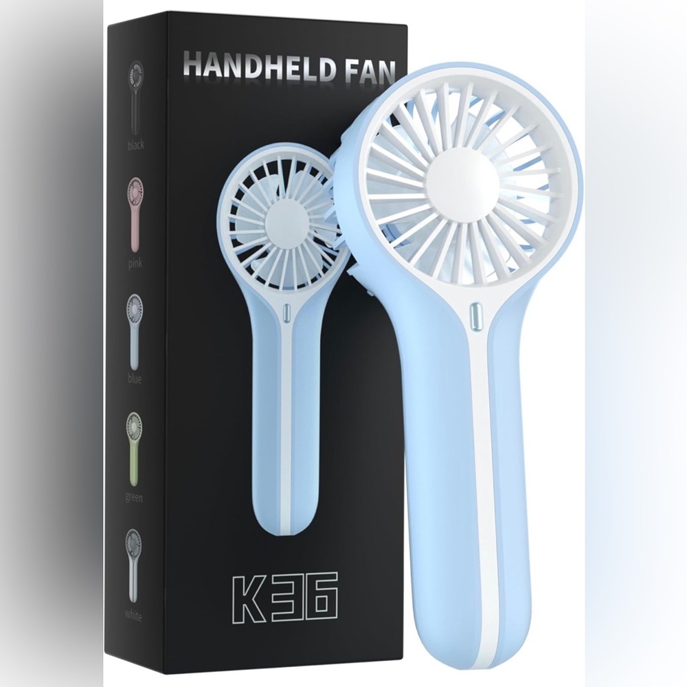 NEW IN BOX HANDHELD FAN WITH STAND